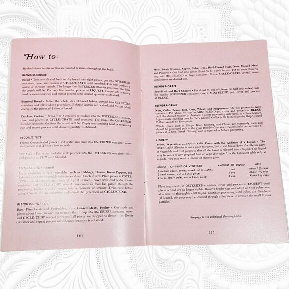 Oster Osterizer Blender Spin Cookery Cookbook Recipes Book Cooking Food Booklet - Picture 5 of 8
